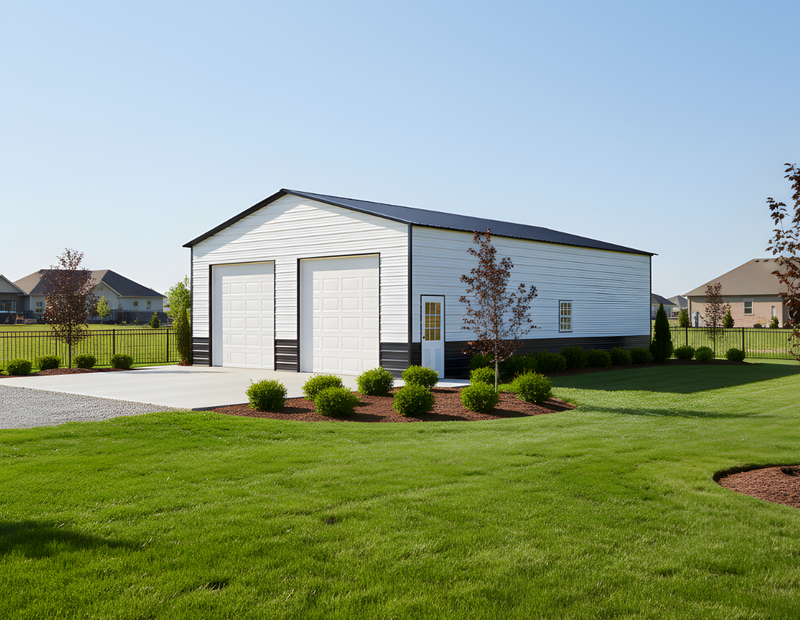 30'X40'X16' VERTICAL ROOF METAL GARAGE