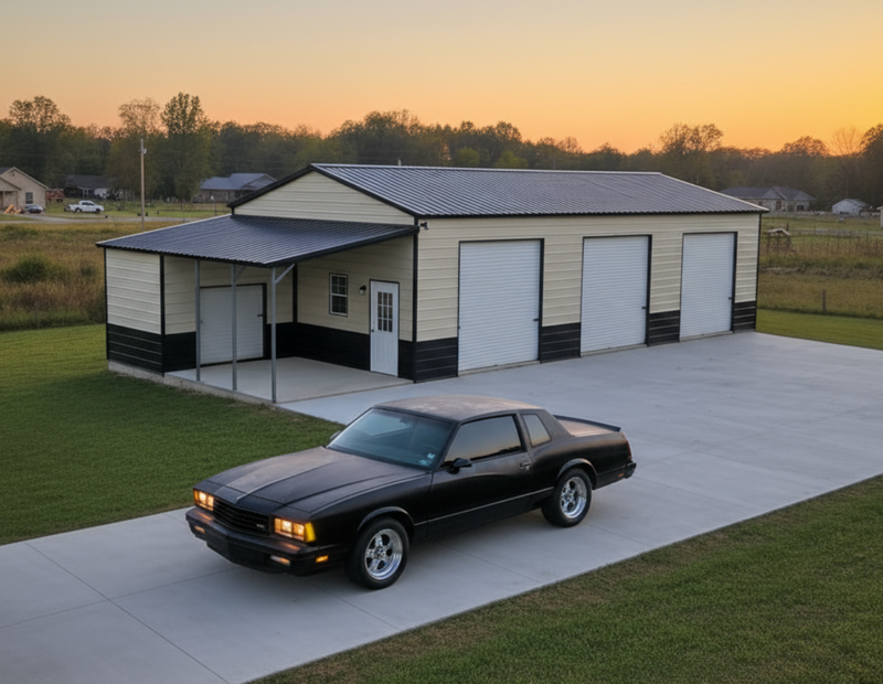 24'X52'X16' SIDE ENTRY METAL GARAGE