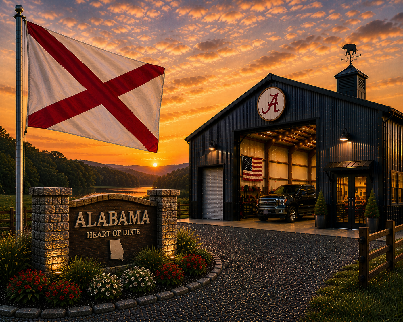 Custom metal buildings delivered and installed in Alabama — steel garages and barns