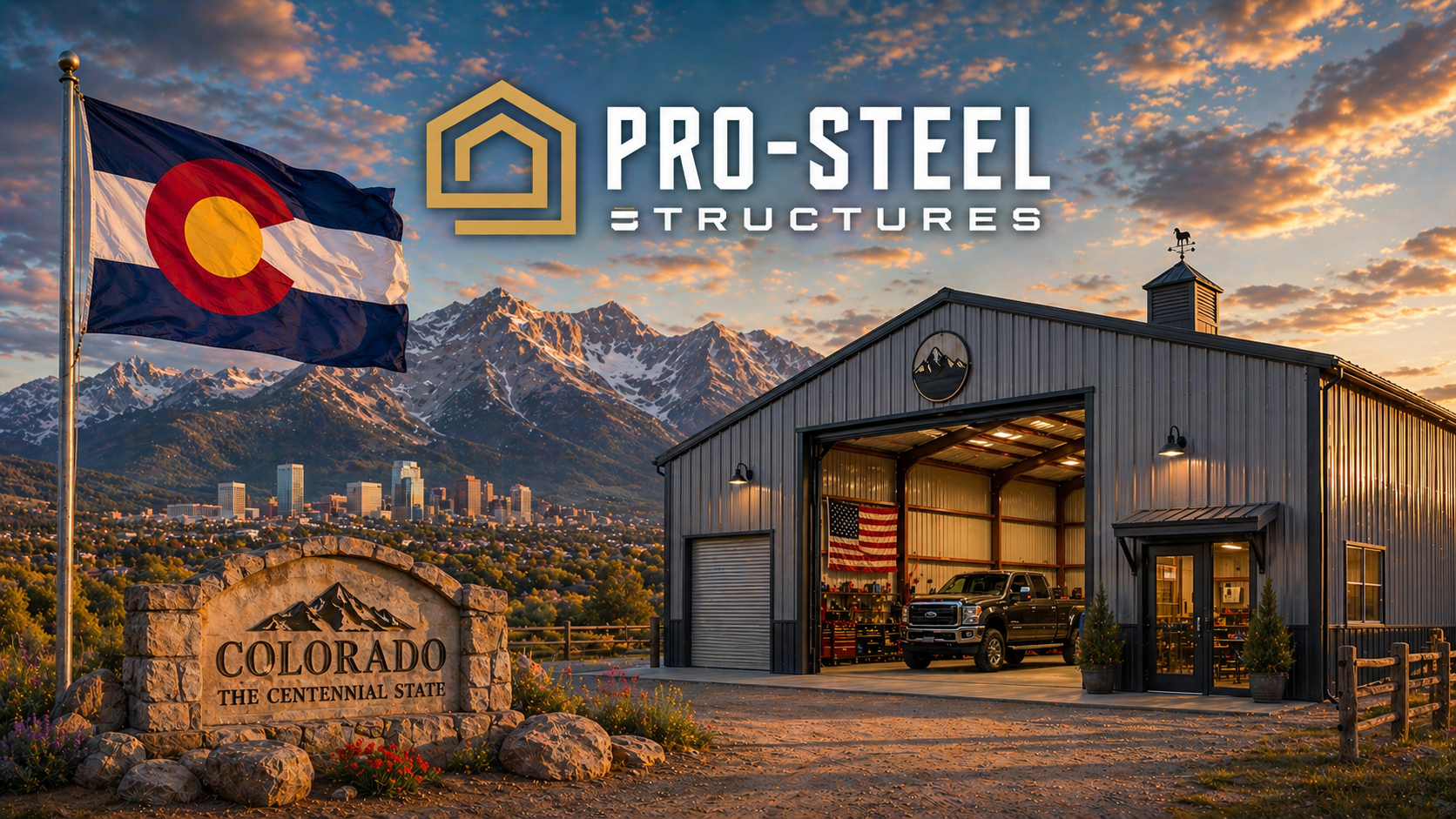 Custom metal buildings delivered and installed in Colorado — steel garages and barns