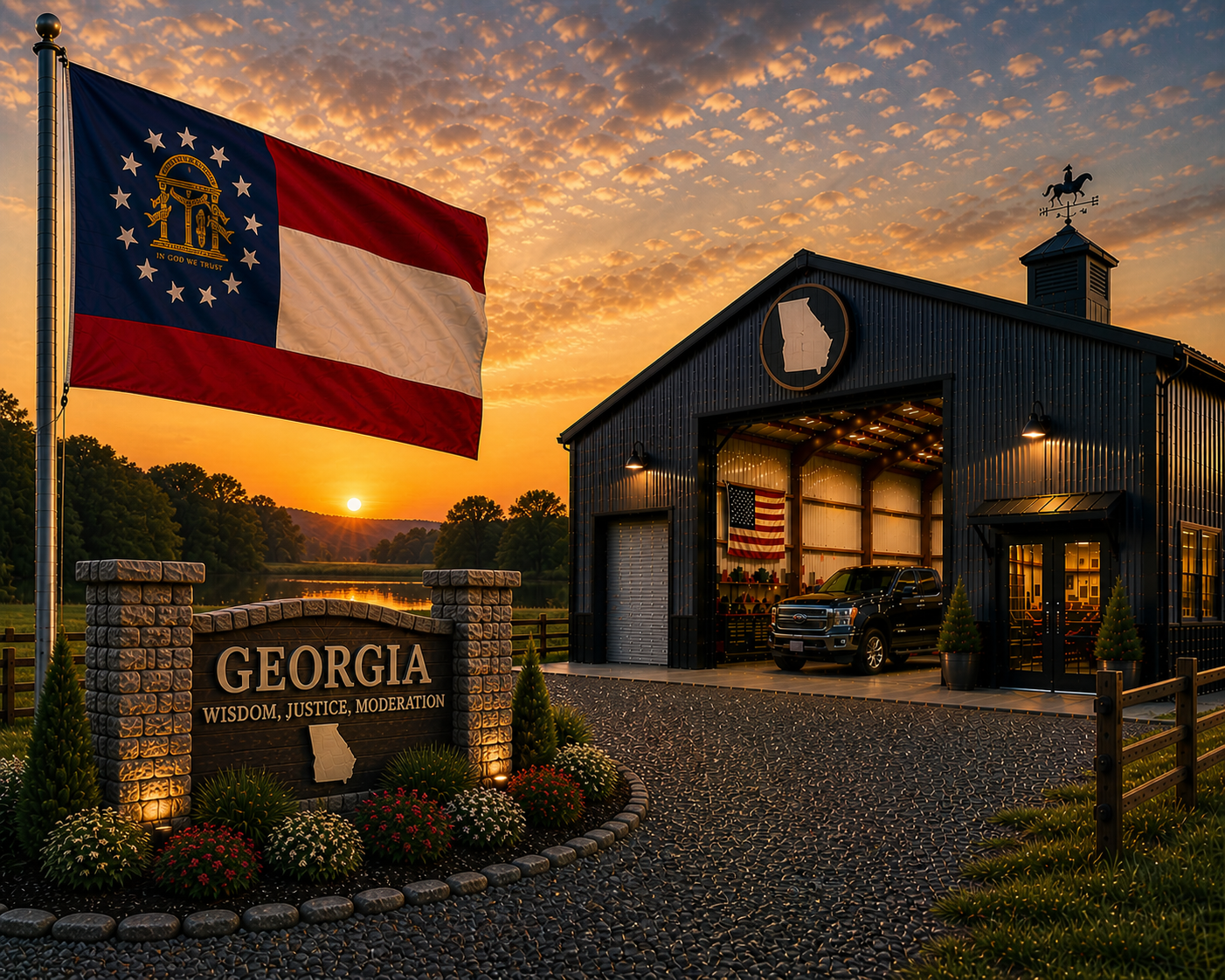 Custom metal buildings delivered and installed in Georgia — steel garages and barns