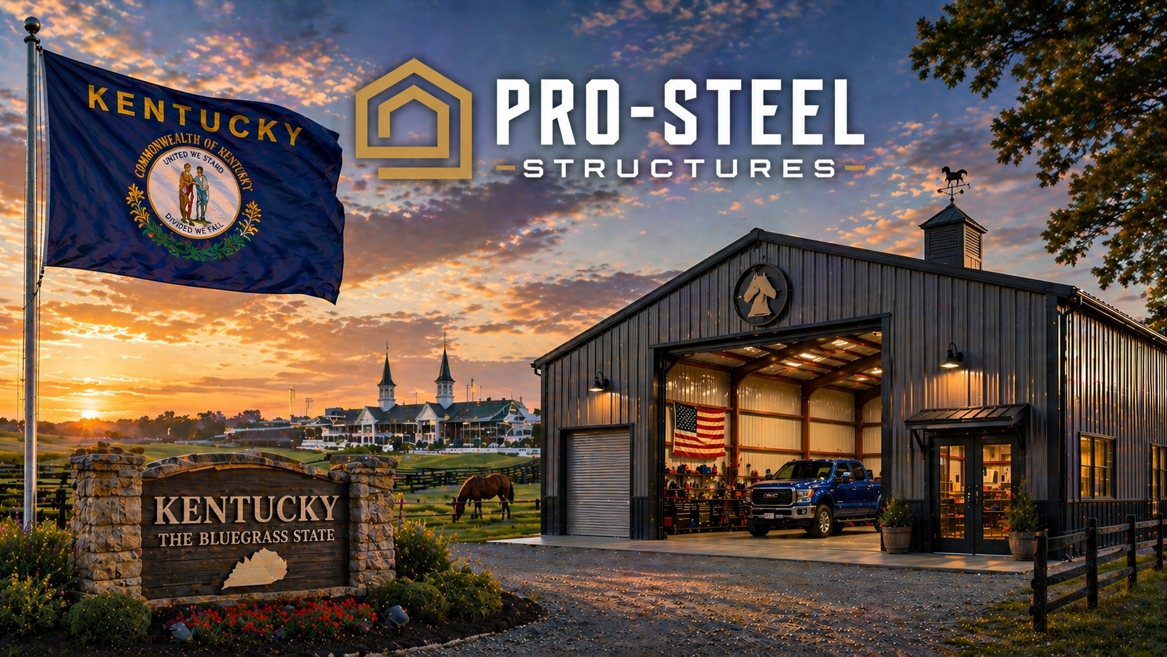 Custom metal buildings delivered and installed in Kentucky — steel garages and barns