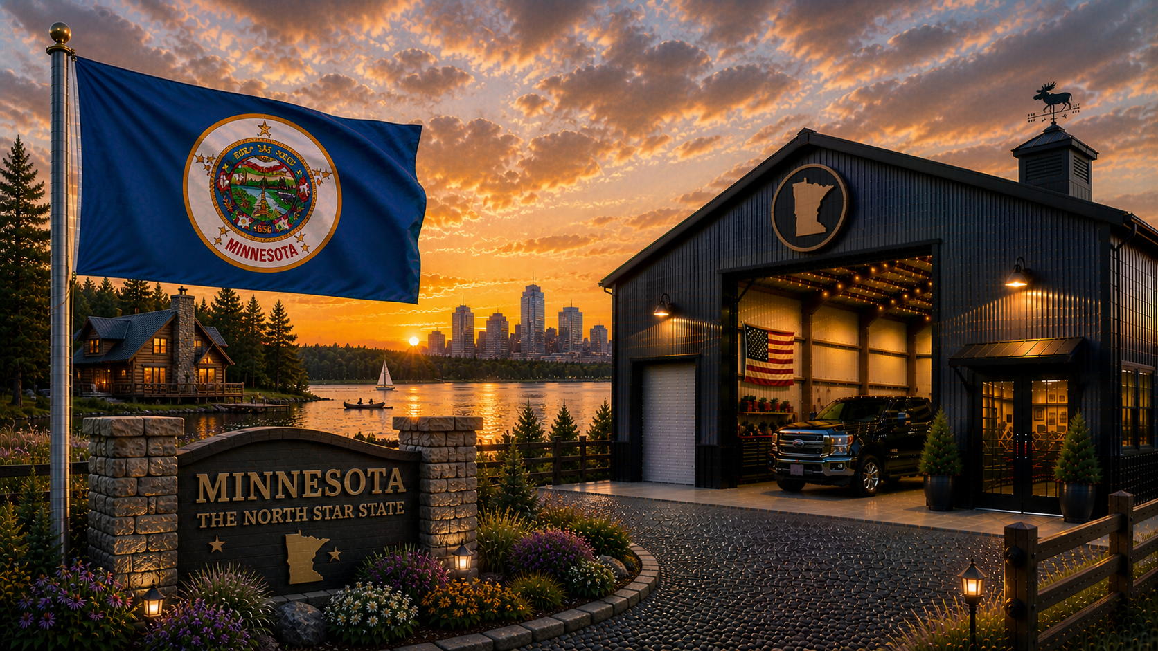 Custom metal buildings delivered and installed in Minnesota — steel garages and barns