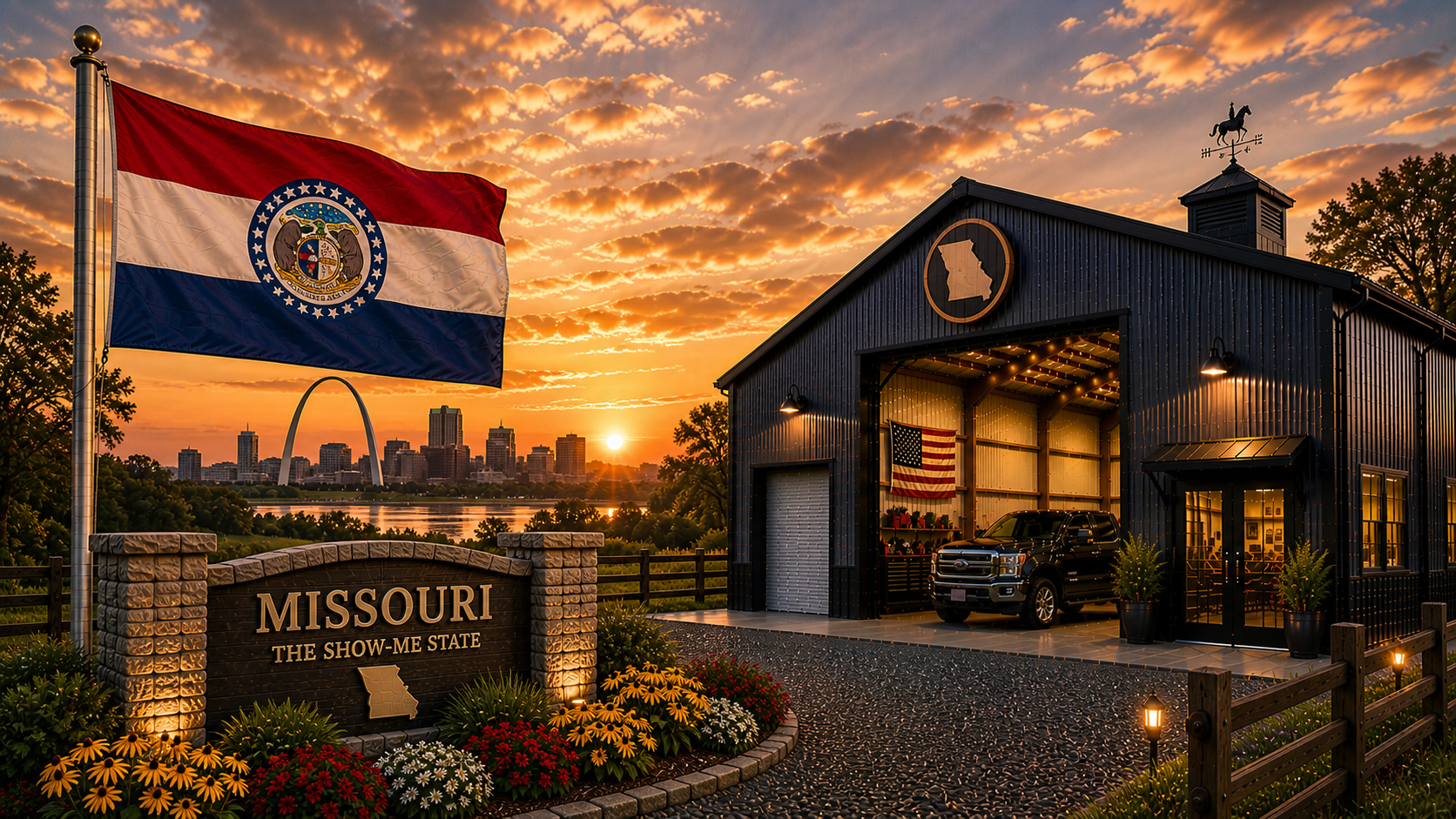 Custom metal buildings delivered and installed in Missouri — steel garages and barns