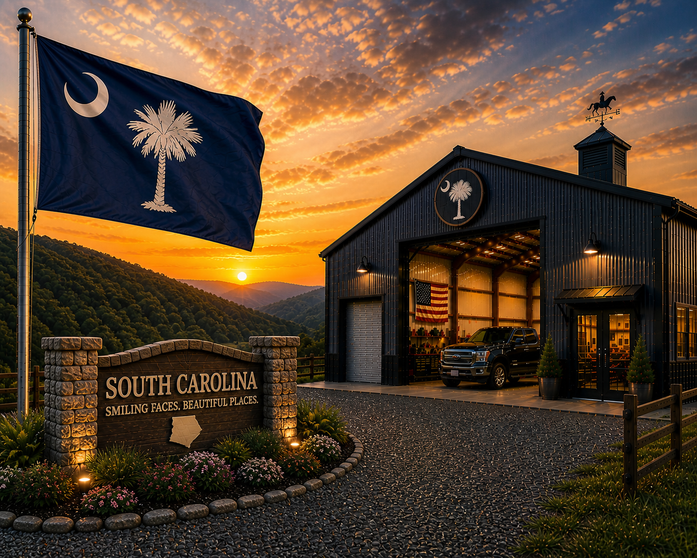 Custom metal buildings delivered and installed in South Carolina — steel garages and barns