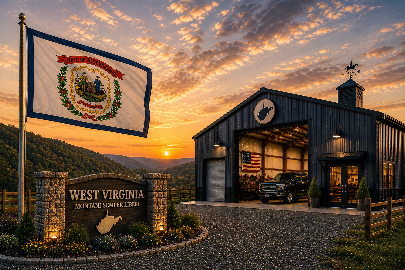 Custom metal buildings delivered and installed in West Virginia — steel garages and barns