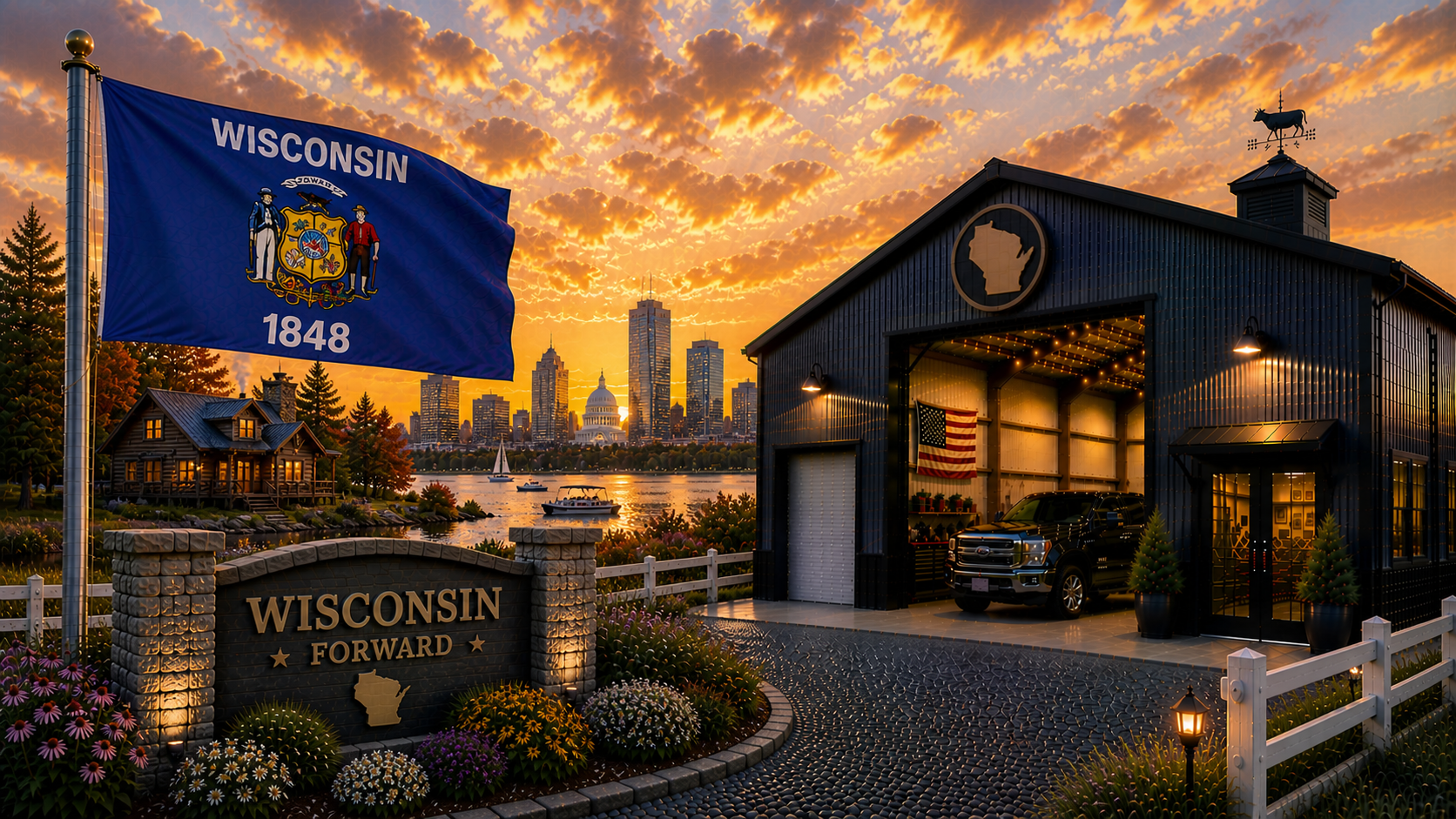 Custom metal buildings delivered and installed in Wisconsin — steel garages and barns